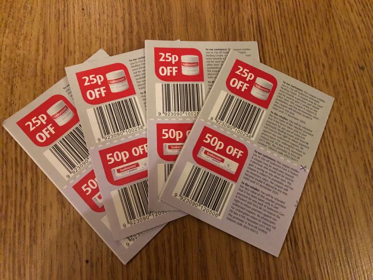 4x Sudocrem voucher