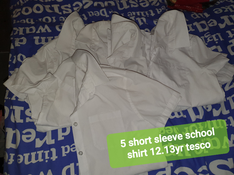 5 Sch shirts 12.13yr short sleeve