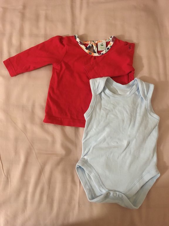 A red top and sleeveless