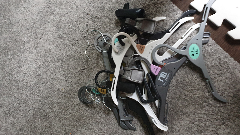 Assorted coat hangers