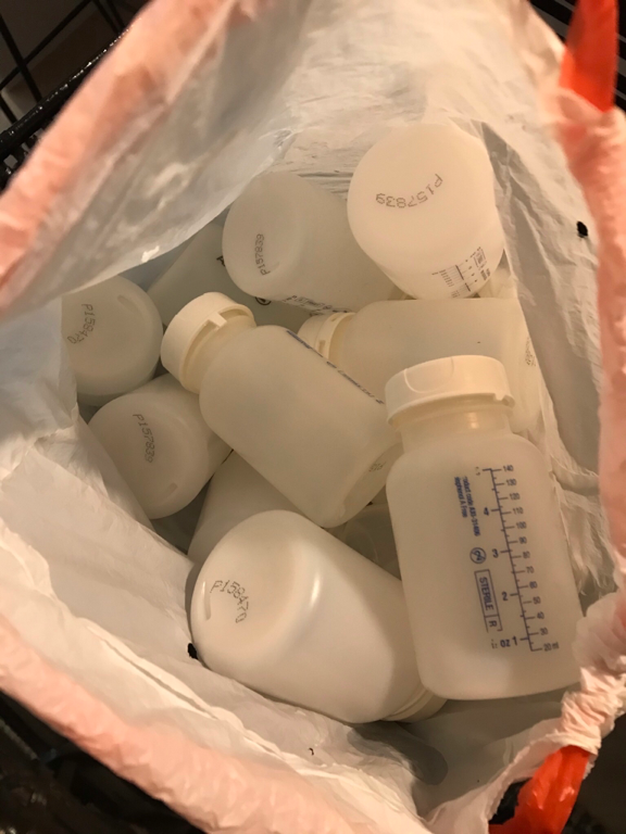 Axifeed milk storage bottles
