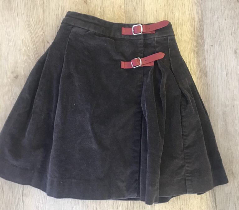Brown corduroy skirt