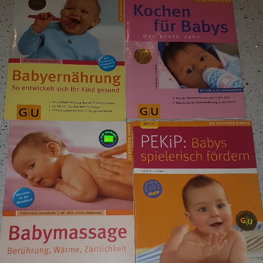 German baby weaning and baby massage etc. books