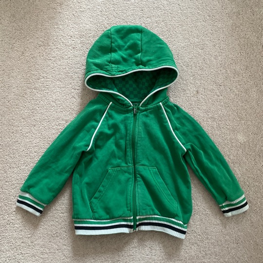 Green hoodie size 2-3 years old