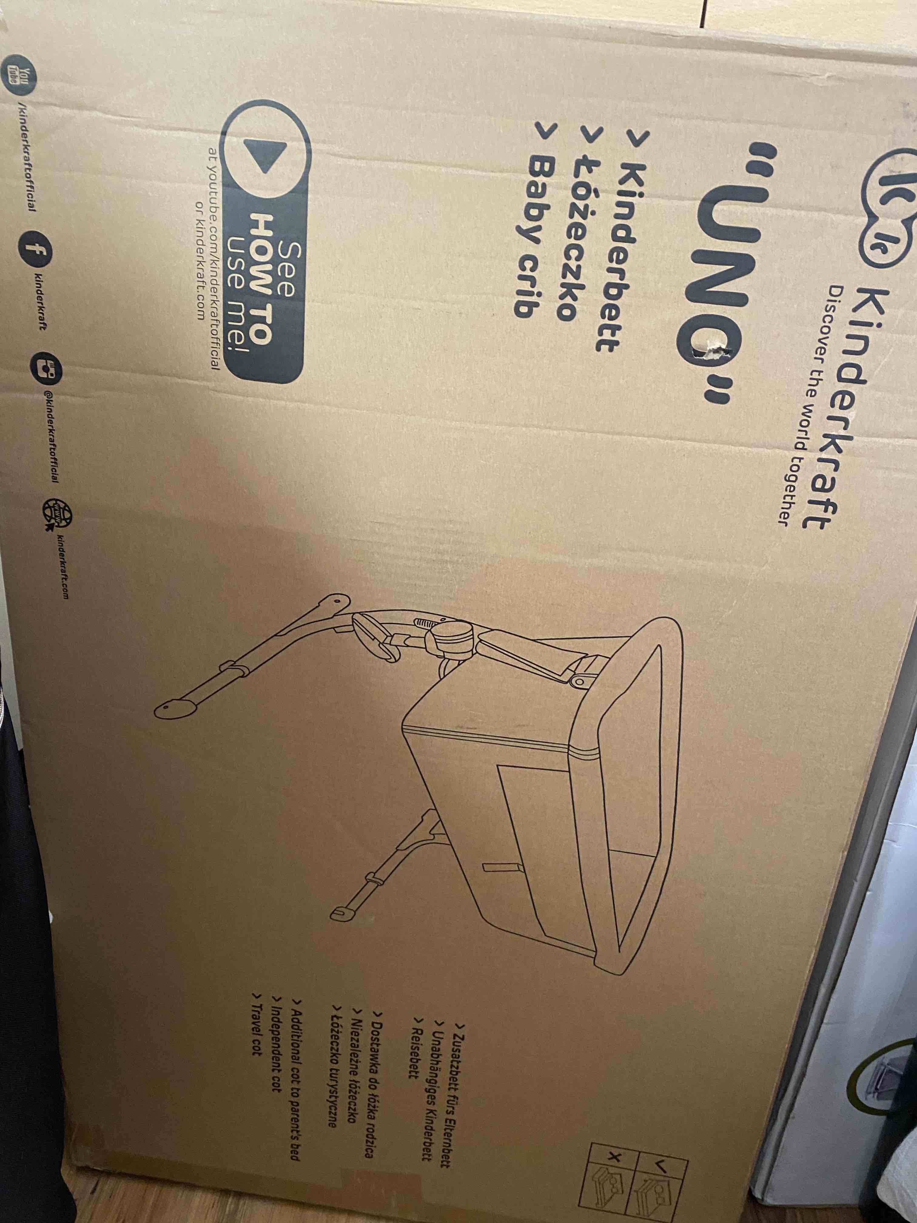 KinderKraft baby crib UNO