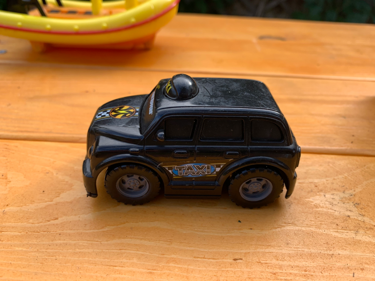 Plastic toy taxi