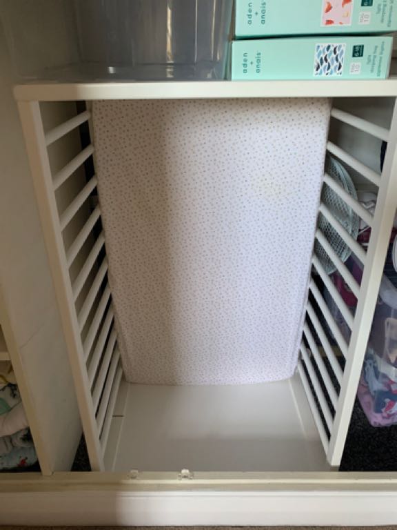 Small white wooden cot - for newborns