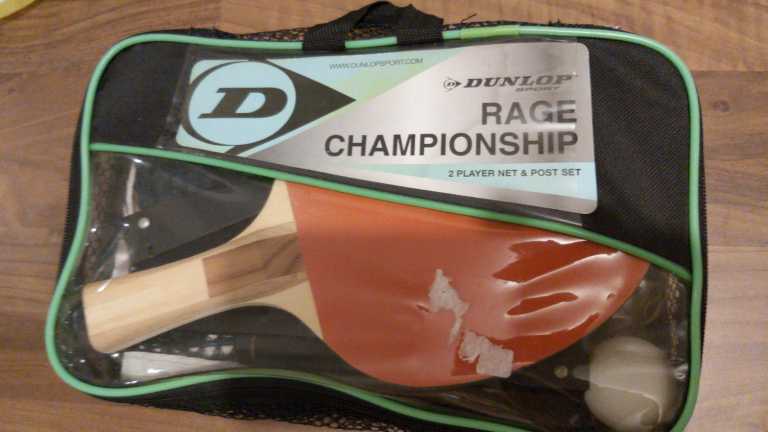 Table tennis 1 net 1 bat 1 ball